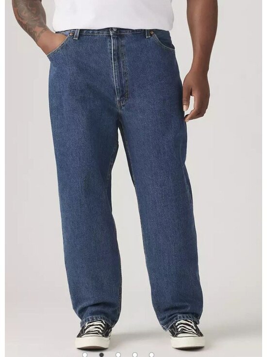 Levi's Other - Levi's 550 Relaxed Fit Men's Jeans 100% Cotton Blue Dark Wash Mens Size 36 x 38